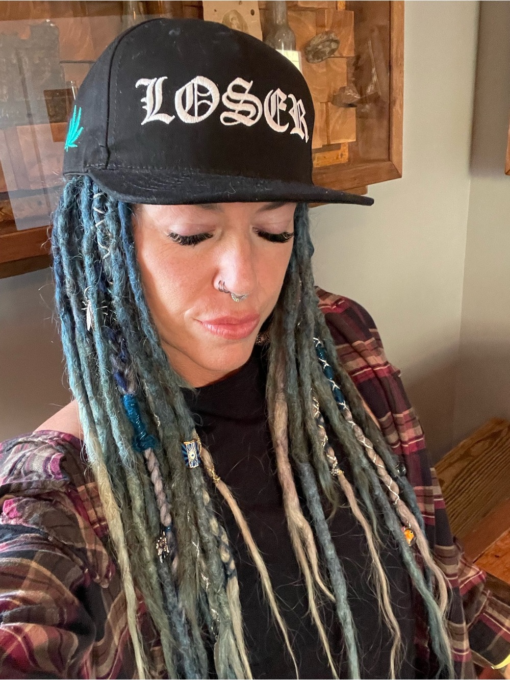 Black 'LOSER' Embroidered SnapBack Hat